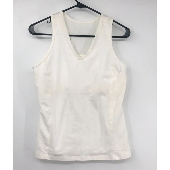 Unbranded Tops - Racerback Tank Top Womens M (8/10) Used White Casual